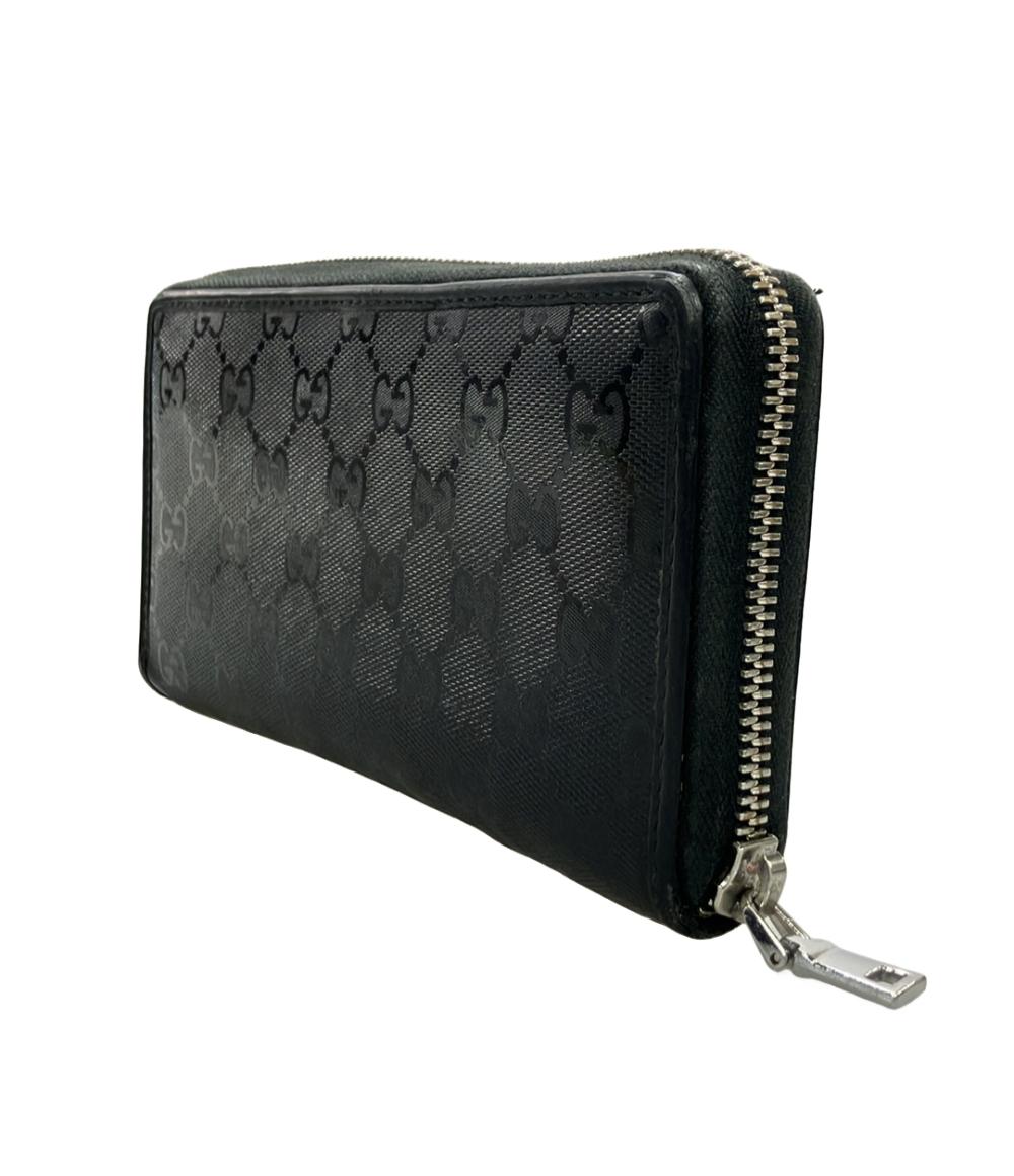 【美品】GUCCI グッチ 長財布 GGインプリメ ラウンドファスナー GUCCI ラウンドファスナー長財布 レザー GGインプリメ 307982 203887