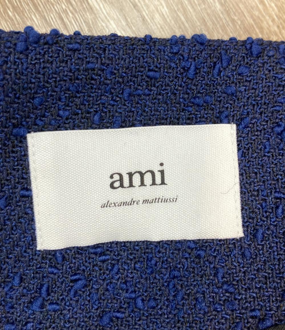 ami alexandre mattiussi ベスト ネップツイード ジレワンピース 2WAY クルーネックライン ボタン開閉 FDR105.WV0001 レディース SIZE 42 (XL)