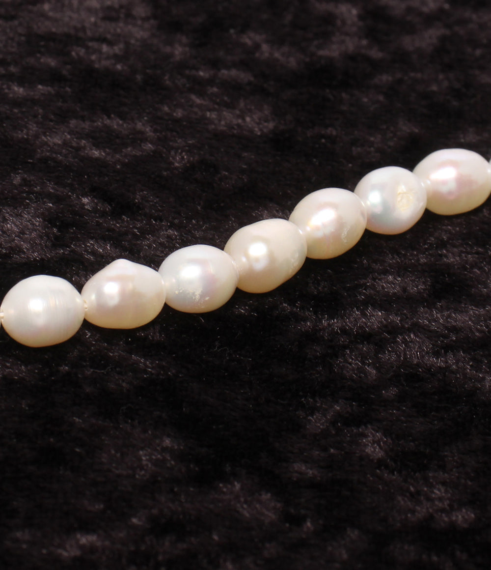 美品 ネックレス 淡水パール 約6x8mm レディース