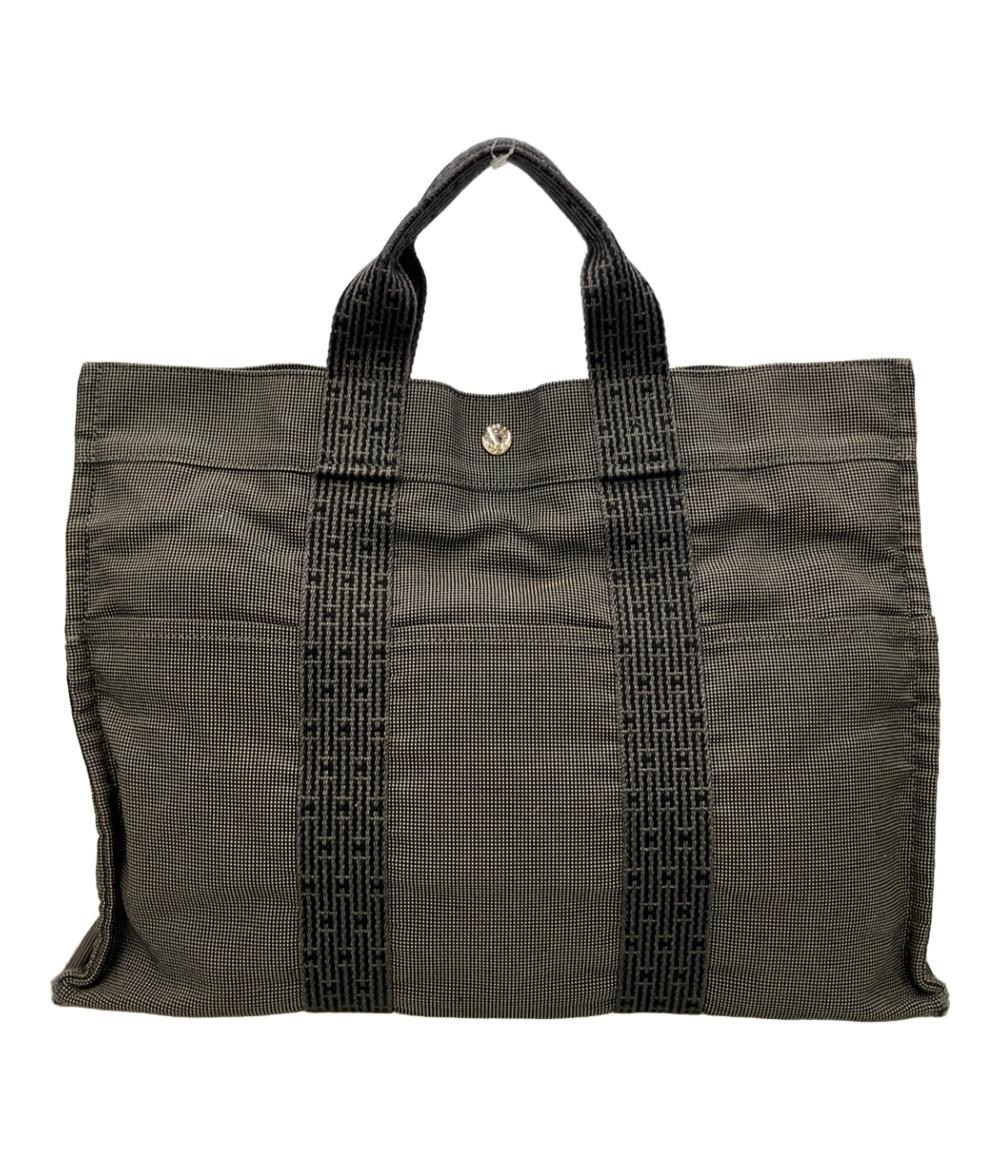 エルメス トートバッグ シルバー金具 エールラインMM ナイロンキャンバス レディース HERMES