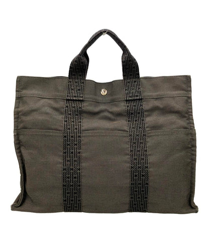 エルメス トートバッグ シルバー金具 エールラインMM ナイロンキャンバス レディース HERMES