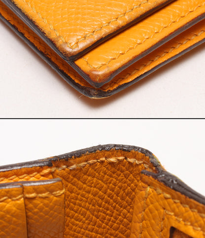 HERMES 長財布 □P刻印 シルバー金具 ヴォーエプソン ベアンスフレ レディース エルメス