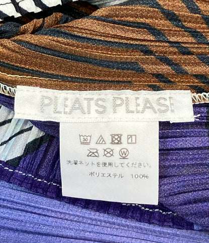 美品 PLEATS PLEASE 半袖 シャツ 転写プリント レディース SIZE 3 プリーツプリーズ
