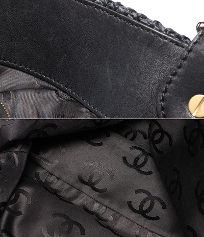 CHANEL チェーンショルダーバッグ トートバッグ 肩掛け ゴールド金具 ラフィア ココマーク レディース シャネル
