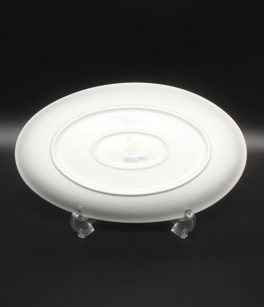 美品 Royal Copenhagen オーバルディッシュ 皿 27cm ブルーパルメッテ ロイヤルコペンハーゲン