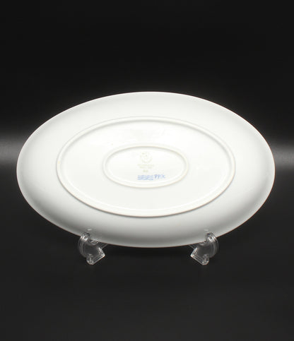 美品 Royal Copenhagen オーバルディッシュ 皿 27cm ブルーパルメッテ ロイヤルコペンハーゲン