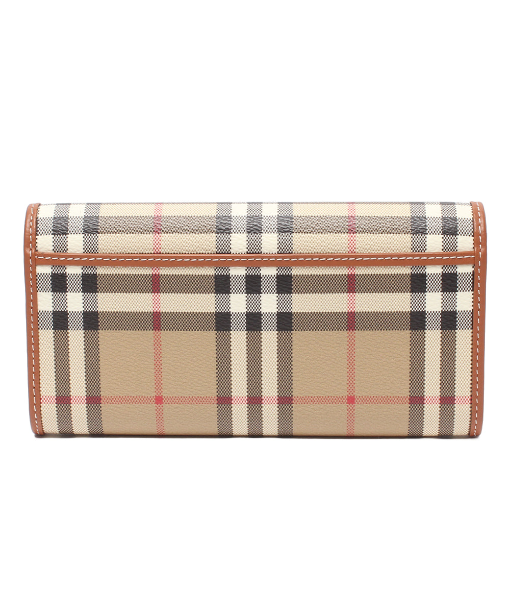 美品 BURBERRY 長財布 チェック柄 レディース メンズ バーバリー