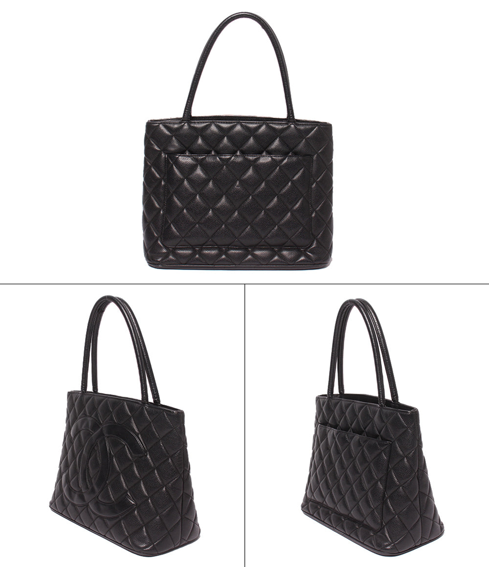 CHANEL トートバッグ ショルダーバッグ 肩掛け ゴールド金具 7番台 キャビアスキン レディース シャネル