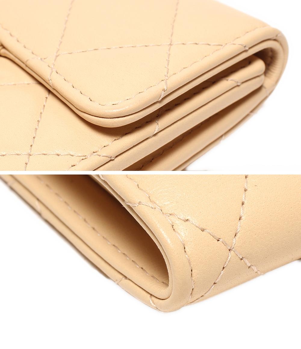 シャネル 三つ折り財布 シルバー金具 クラシックスモール