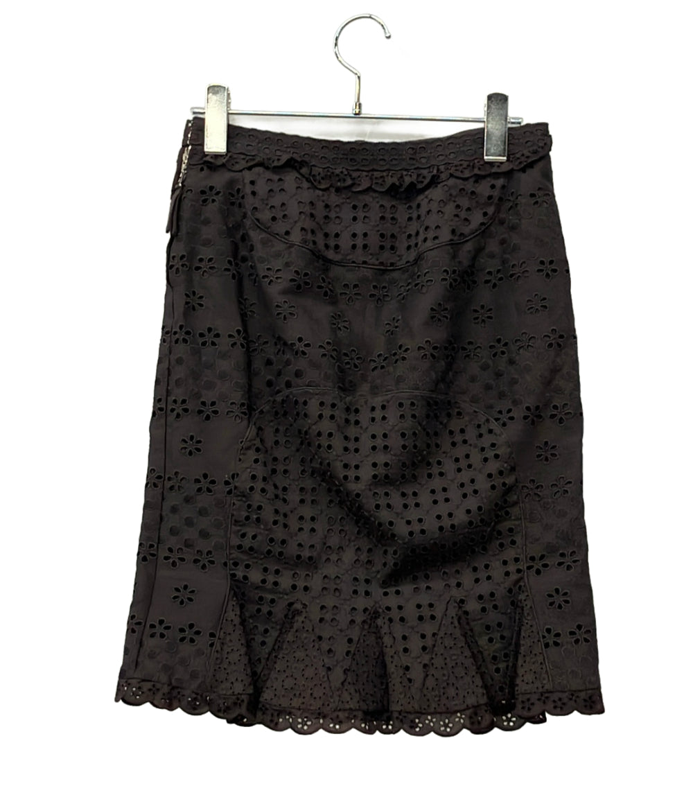 LOUIS VUITTON スカート 膝丈 パンチングレース レディース SIZE 34 (S) ルイ・ヴィトン