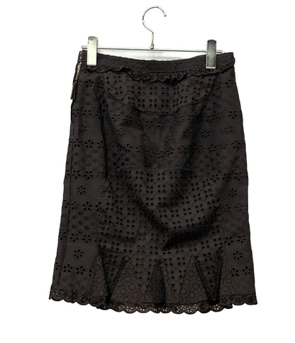 LOUIS VUITTON スカート 膝丈 パンチングレース レディース SIZE 34 (S) ルイ・ヴィトン