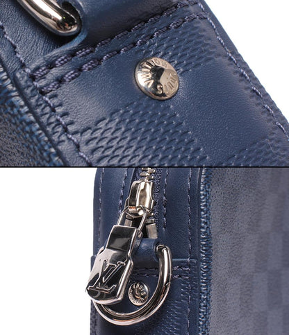 美品 Louis Vuitton ショルダーバッグ メッセンジャーバッグ 斜め掛け ダミエ アンフィニ トリオ メッセンジャー ダミエ グラフィット N40438 メンズ