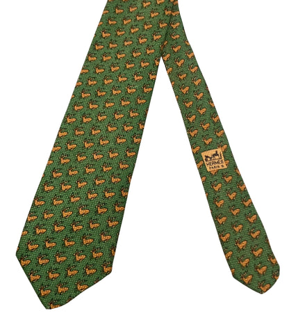 HERMES ネクタイ トナカイ シルク100% メンズ エルメス