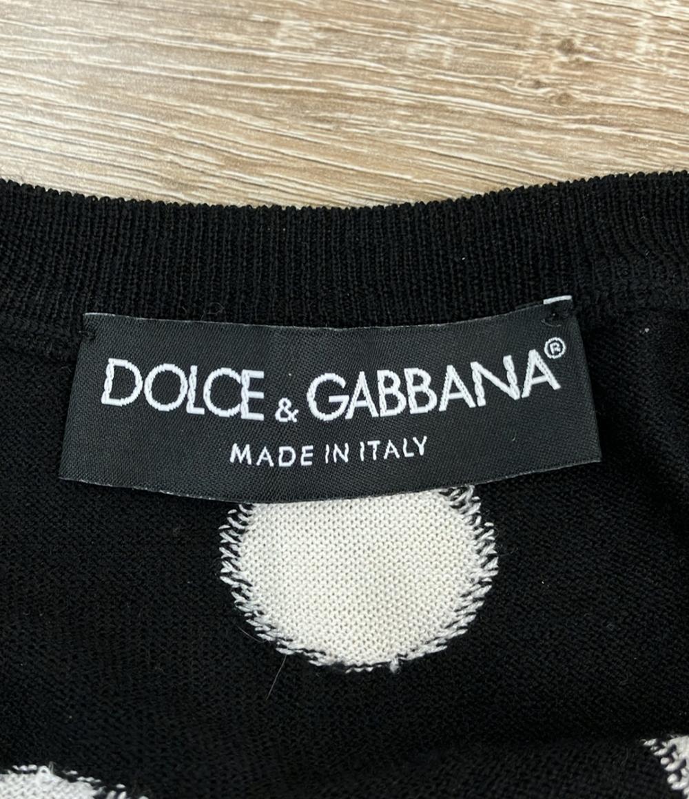 DOLCE&GABBANA 半袖ニット ドット レディース SIZE 44 (L) ドルチェアンドガッバーナ