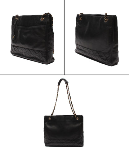 CHANEL チェーンショルダーバッグ トートバッグ ゴールド金具 ラムスキン 0番台 肩掛け マトラッセ レディース シャネル