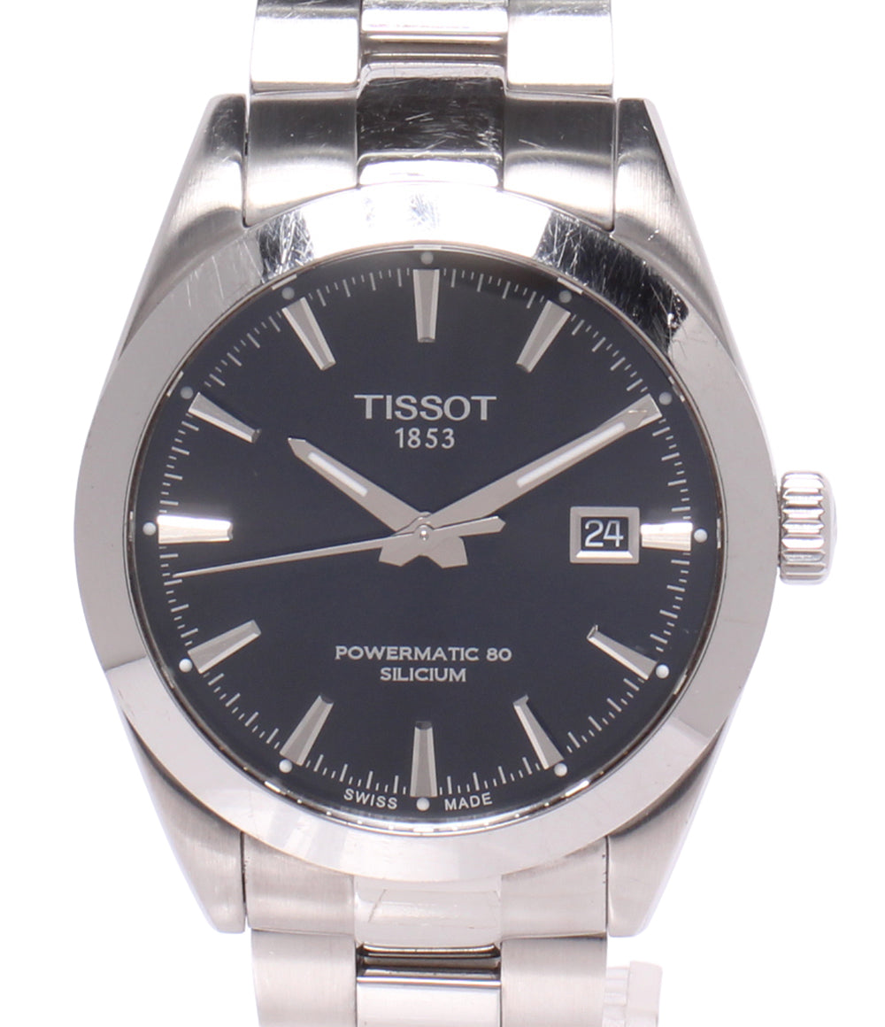 TISSOT 腕時計 ジェントルマン パワーマティック80 自動巻き ブラック T127407A メンズ ティソ