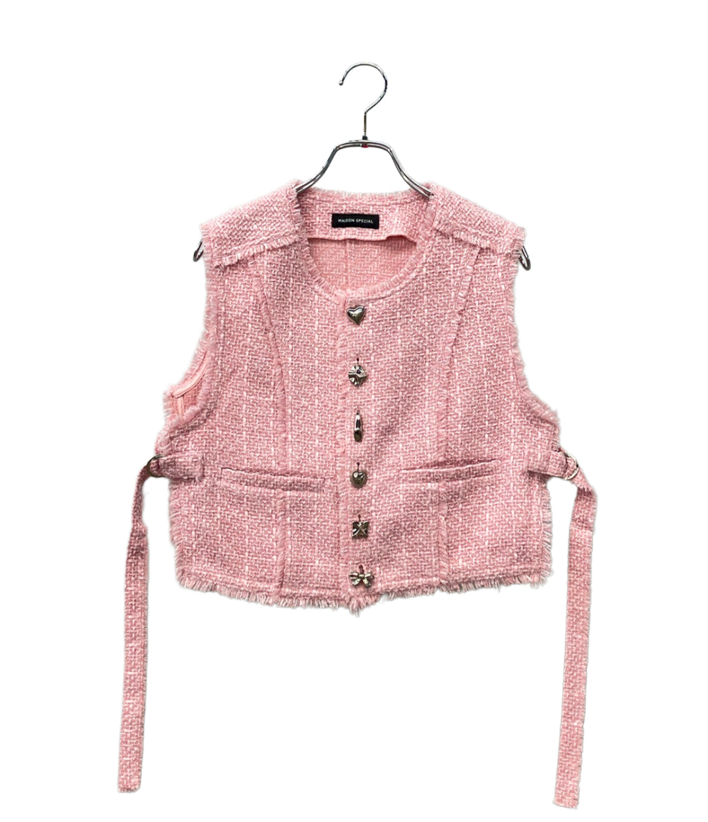 MAISON SPECIAL ツイードフリンジベスト レディース SIZE FREE (M) メゾンスペシャル