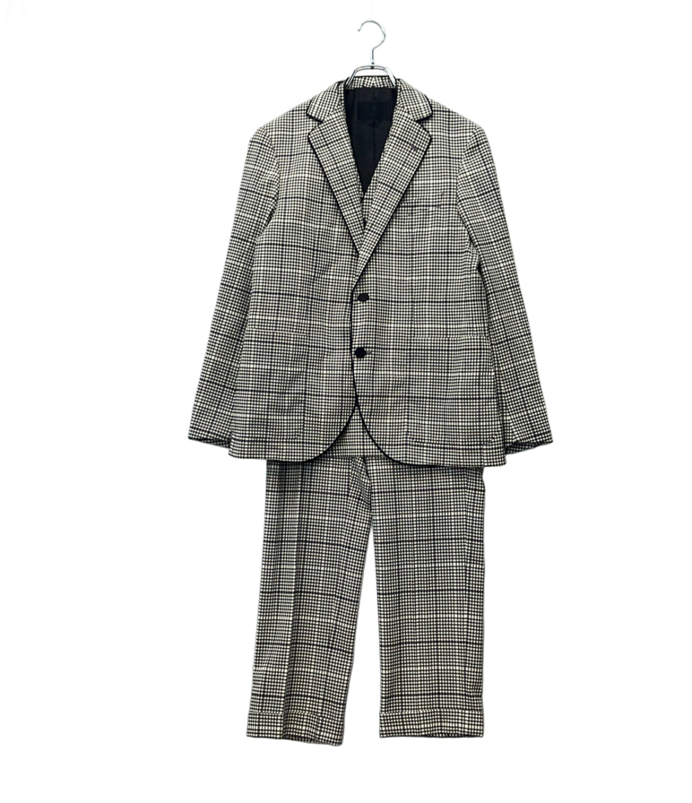 LANVIN セットアップ スリーピーススーツ チェック柄 ベスト付 メンズ SIZE 48 (L) ランバン