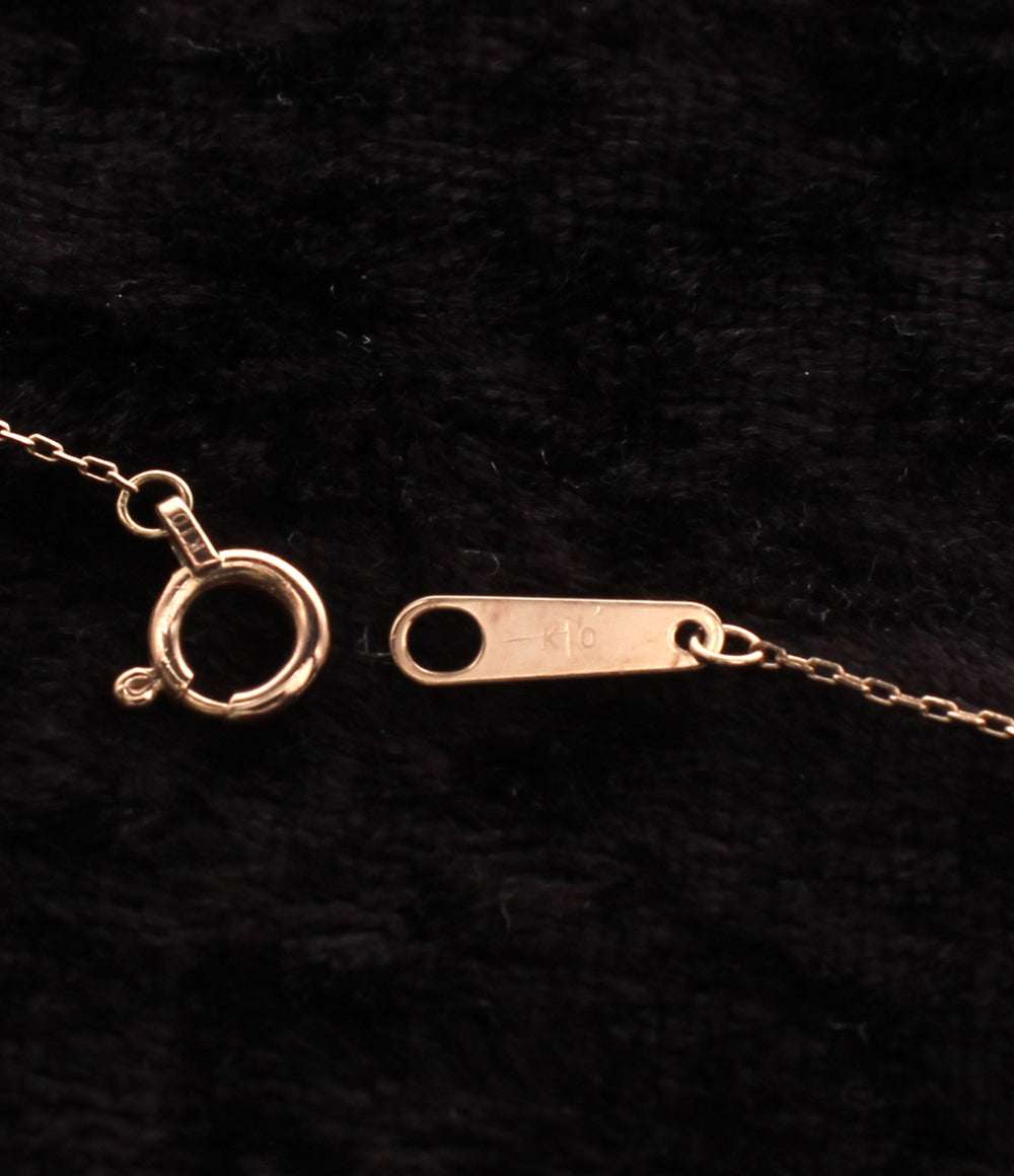 美品 canal4℃ ネックレス K10 CZ レディース カナルヨンドシー