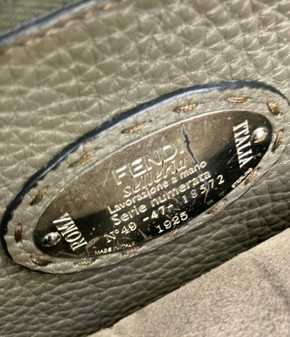 FENDI ハンドバッグ ビジネスバッグ レザー ピーカブー ユニセックス フェンディ
