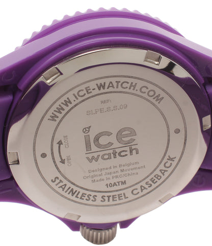 美品 ice watch 腕時計 フォーエバー クオーツ パープル SI.PE.S.S.09 レディース メンズ アイスウォッチ