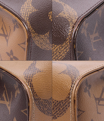 LOUIS VUITTON 2WAY トートバッグ ショルダーバッグ 肩掛け オンザゴー MM モノグラム リバース ジャイアント モノグラム キャンバス M45321