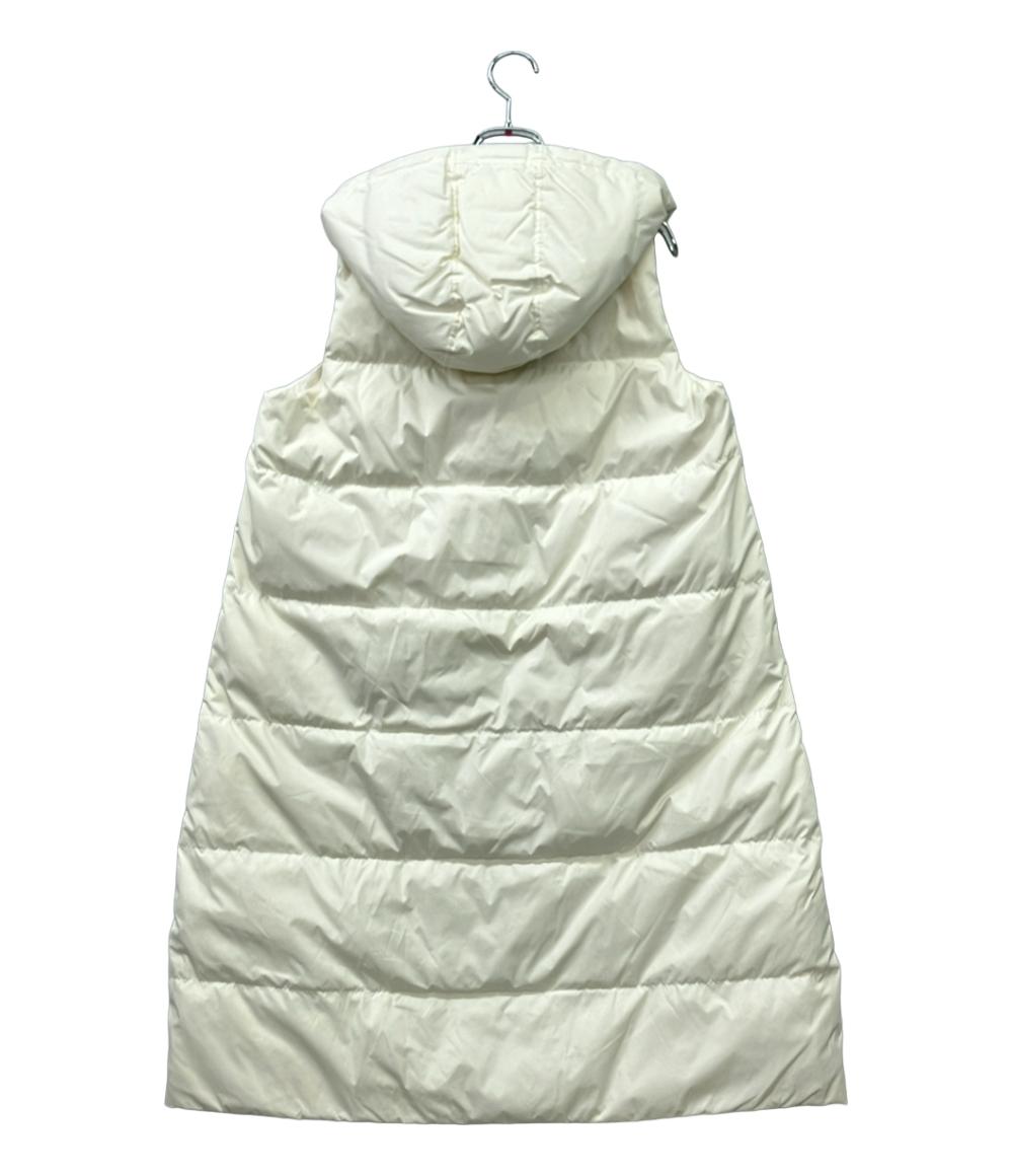 美品 ARMANI EXCHANGE ロングダウンベスト ロゴテープデザイン 6GYQ10 YNNAZ レディース SIZE S アルマーニエクスチェンジ