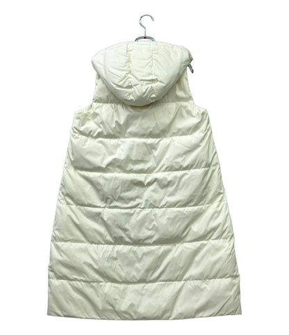 美品 ARMANI EXCHANGE ロングダウンベスト ロゴテープデザイン 6GYQ10 YNNAZ レディース SIZE S アルマーニエクスチェンジ