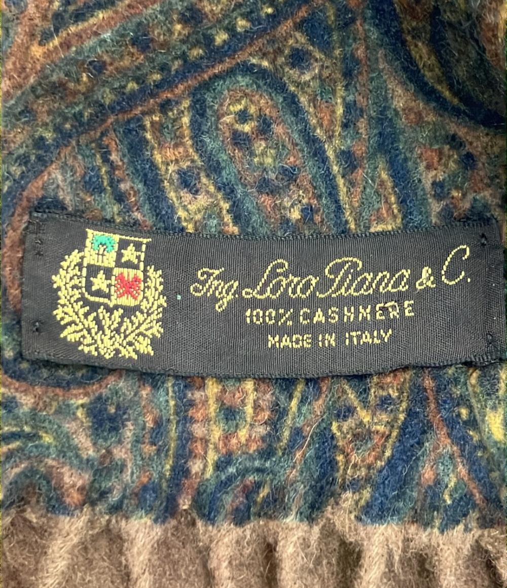 美品 Loro Piana ストール カシミヤ100% ペイズリー柄 レディース ロロピアーナ