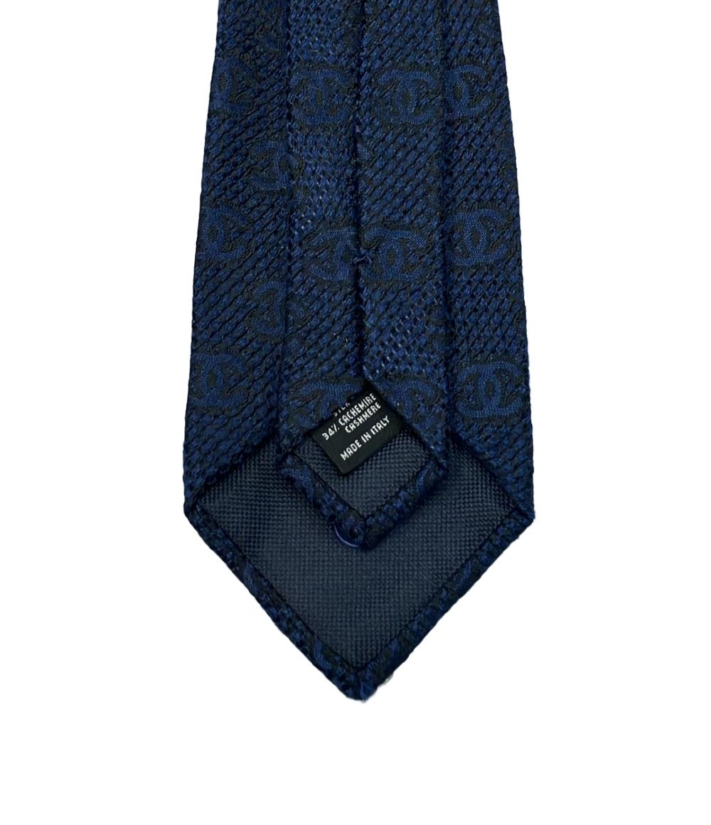 CHANEL ネクタイ シルク カシミア ココマーク メンズ シャネル