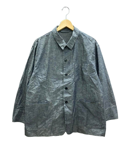 美品 アップサイクルリノ リネン混ダンガリーシャツジャケット メンズ SIZE 1 UPCYCLELINO