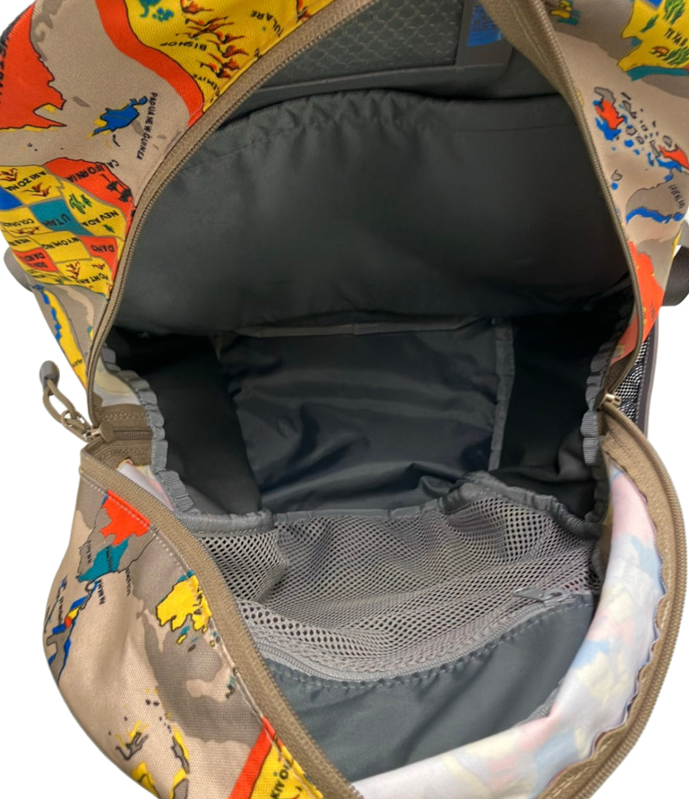 美品 THE NORTH FACE リュック デイパック 地図柄 ラウンディ Roundy NMJ72202 キッズ ザ・ノース・フェイス