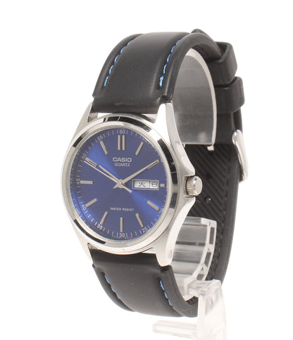 美品 CASIO 腕時計 スタンダード クオーツ ブルー系 MTP-1239DJ メンズ カシオ
