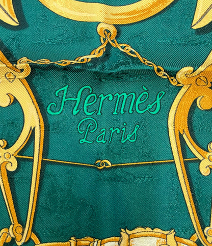 美品 HERMES スカーフ カレ90 シルク100% L’INSTRVCTION DV ROY レディース メンズ エルメス