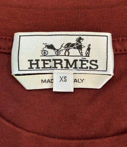 美品 HERMES 半袖Tシャツ レザーパッチ 22SS メンズ SIZE XS エルメス