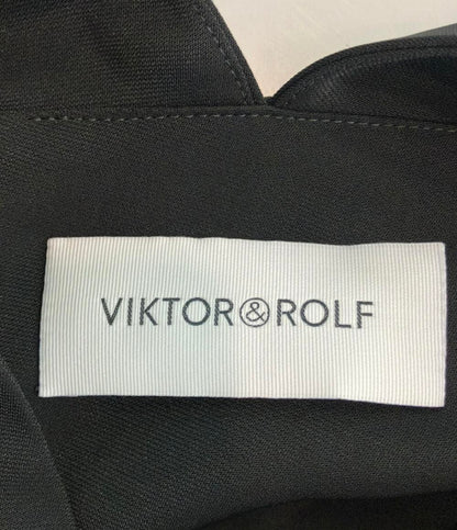 美品 ヴィクターアンドロルフ ノースリーブワンピース フローラルチュールマキシドレス レディース SIZE L VIKTOR&ROLF