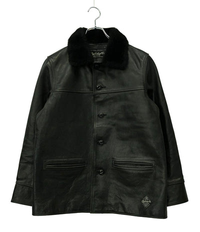 NEIGHBORHOOD レザージャケット シングル ホース ファー ボタン HUDSON 142CCNH-JKM01 S メンズ SIZE S ネイバーフッド