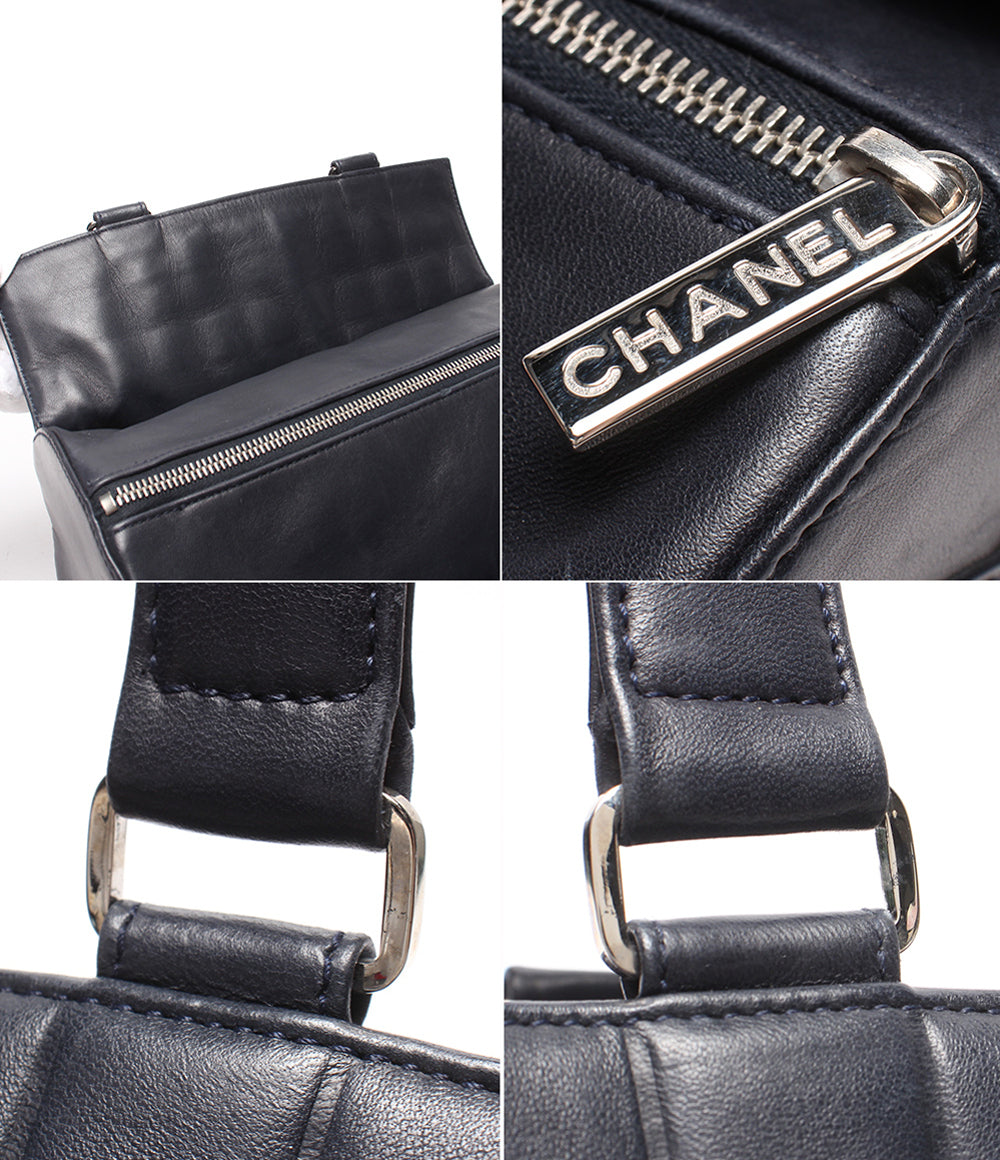 CHANEL トートバッグ シルバー金具 チョコバー ラムスキン 7番台 レディース シャネル