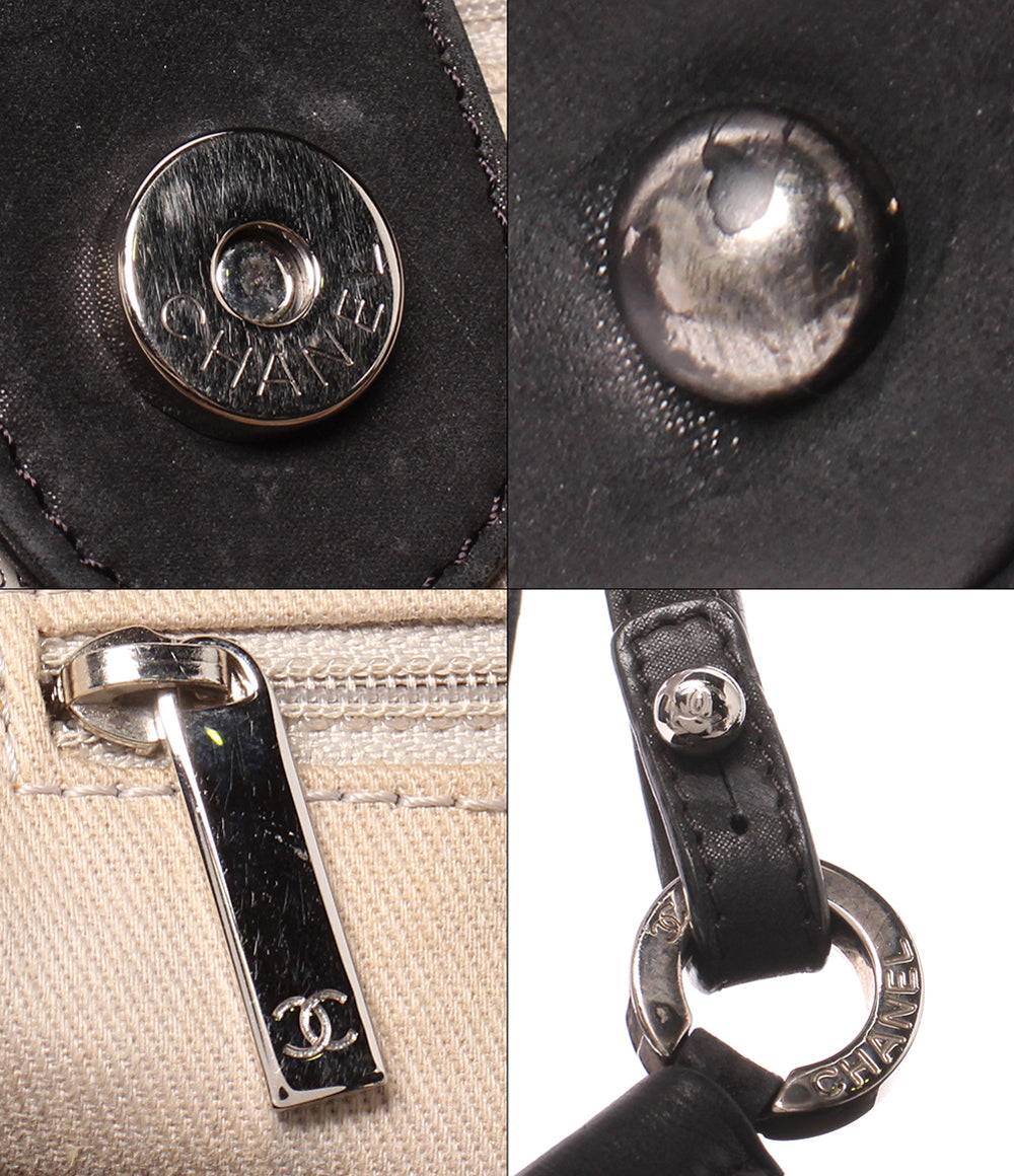 CHANEL 2WAY トートバッグ チェーンショルダーバッグ 肩掛け ワイルドステッチ シルバー金具 17番台 A67045 レディース シャネル