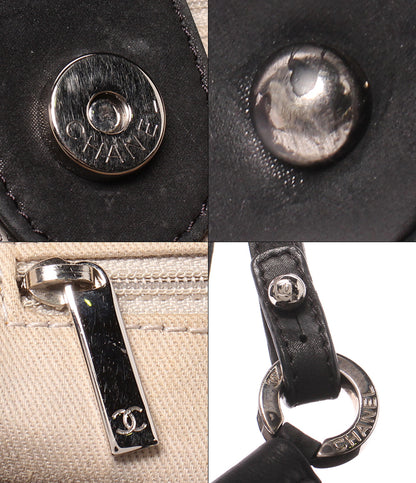 CHANEL 2WAY トートバッグ チェーンショルダーバッグ 肩掛け ワイルドステッチ シルバー金具 17番台 A67045 レディース シャネル