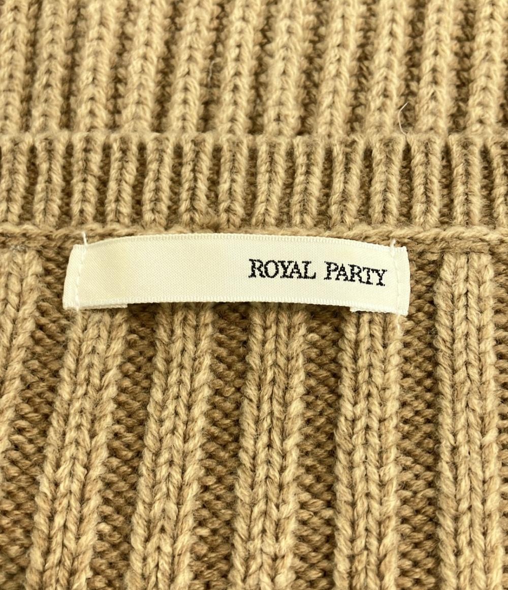 ロイヤルパーティ Vネックニットワンピース 7268-053-1 レディース SIZE F ROYAL PARTY