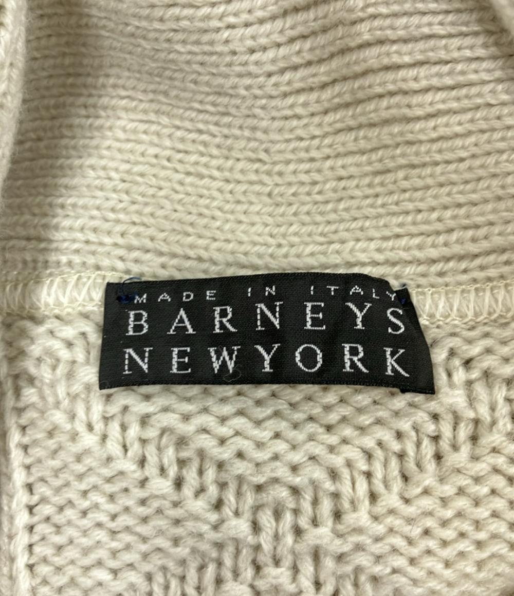 美品 バーニーズニューヨーク ウールアクリルショールカラーケーブルニットカーディガン メンズ SIZE M BARNEYS NEWYORK