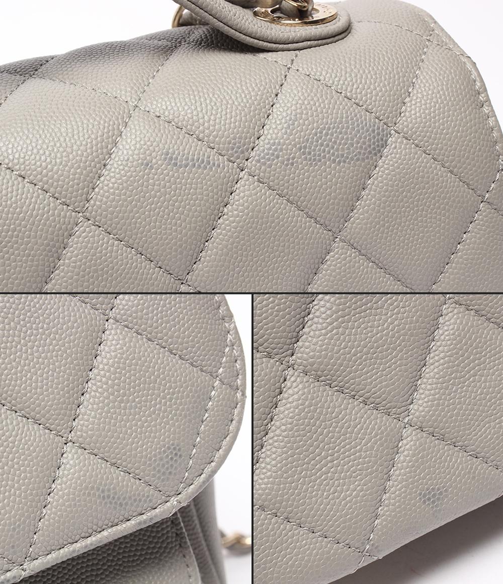 CHANEL チェーンショルダーバッグ 肩掛け 斜め掛け ゴールド金具 マトラッセ キャビアスキン ビジネスアフィニティー シャネル