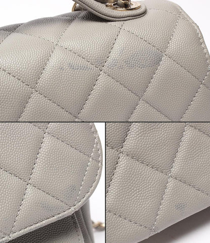 CHANEL チェーンショルダーバッグ 肩掛け 斜め掛け ゴールド金具 マトラッセ キャビアスキン ビジネスアフィニティー シャネル