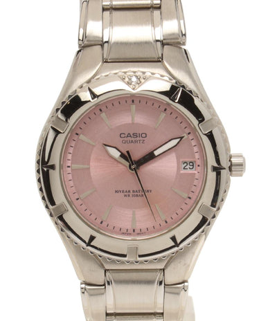 美品 CASIO 腕時計 クオーツ ピンク LTD-1035 レディース カシオ