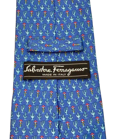 美品 Salvatore Ferragamo ネクタイ シルク100% メンズ サルヴァトーレフェラガモ