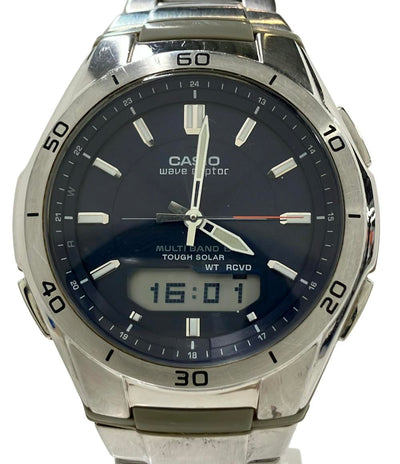 カシオ ③-26  602 CASIO　腕時計 WAVE ceptor ソーラー ブルー WVA-M640 メンズ