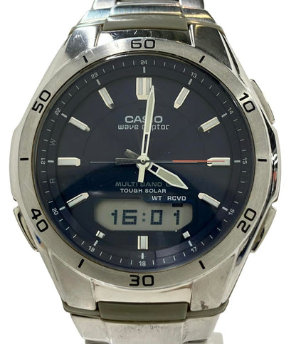 カシオ ③-26  602 CASIO　腕時計 WAVE ceptor ソーラー ブルー WVA-M640 メンズ