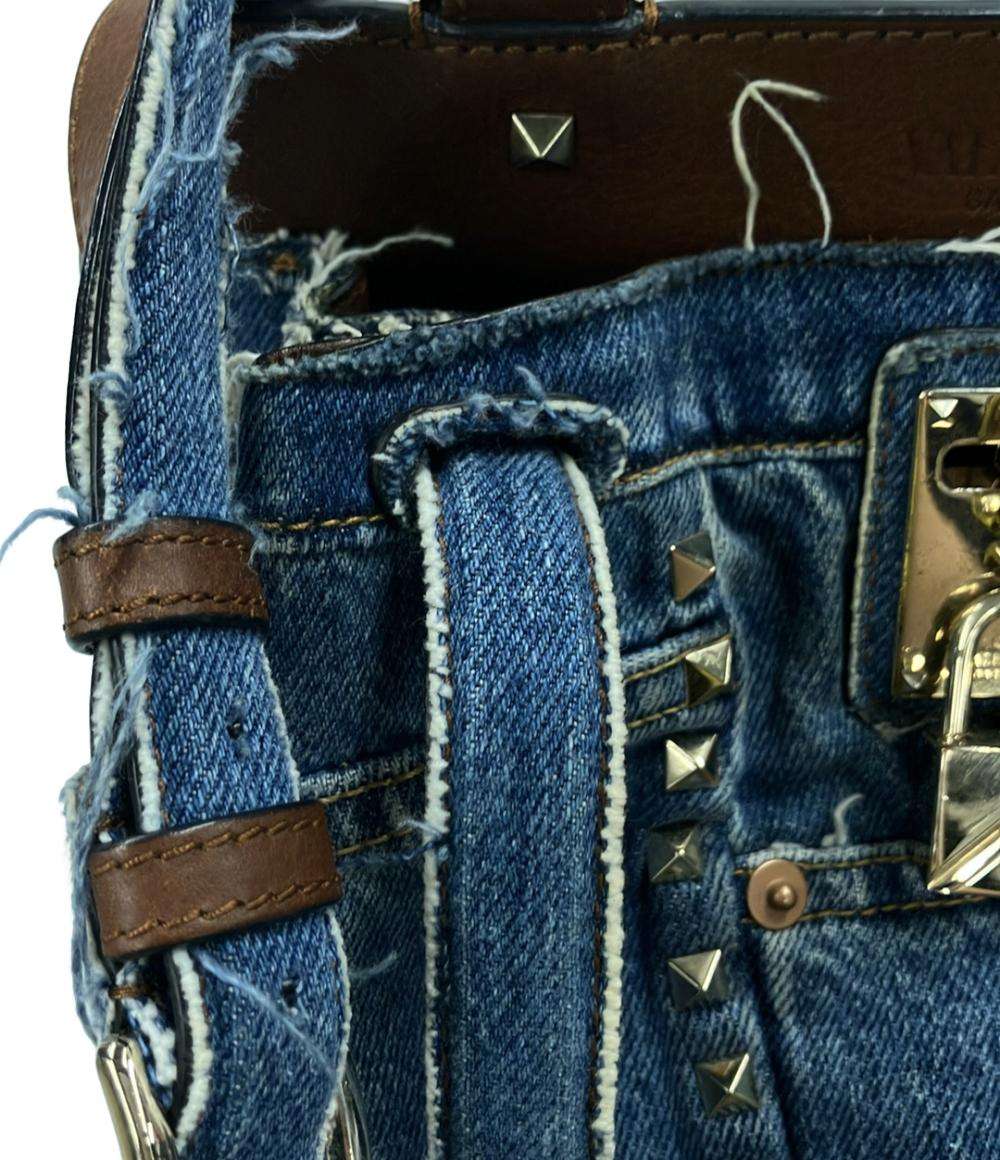 ヴァレンティノ 2wayハンドバッグ ショルダーバッグ デニム スタッズ PW2B0A55XZB レディース VALENTINO