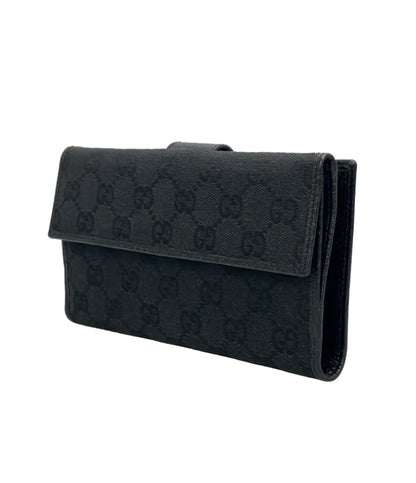 美品 GUCCI 二つ折り長財布 GGキャンバス 115092 2184 メンズ グッチ